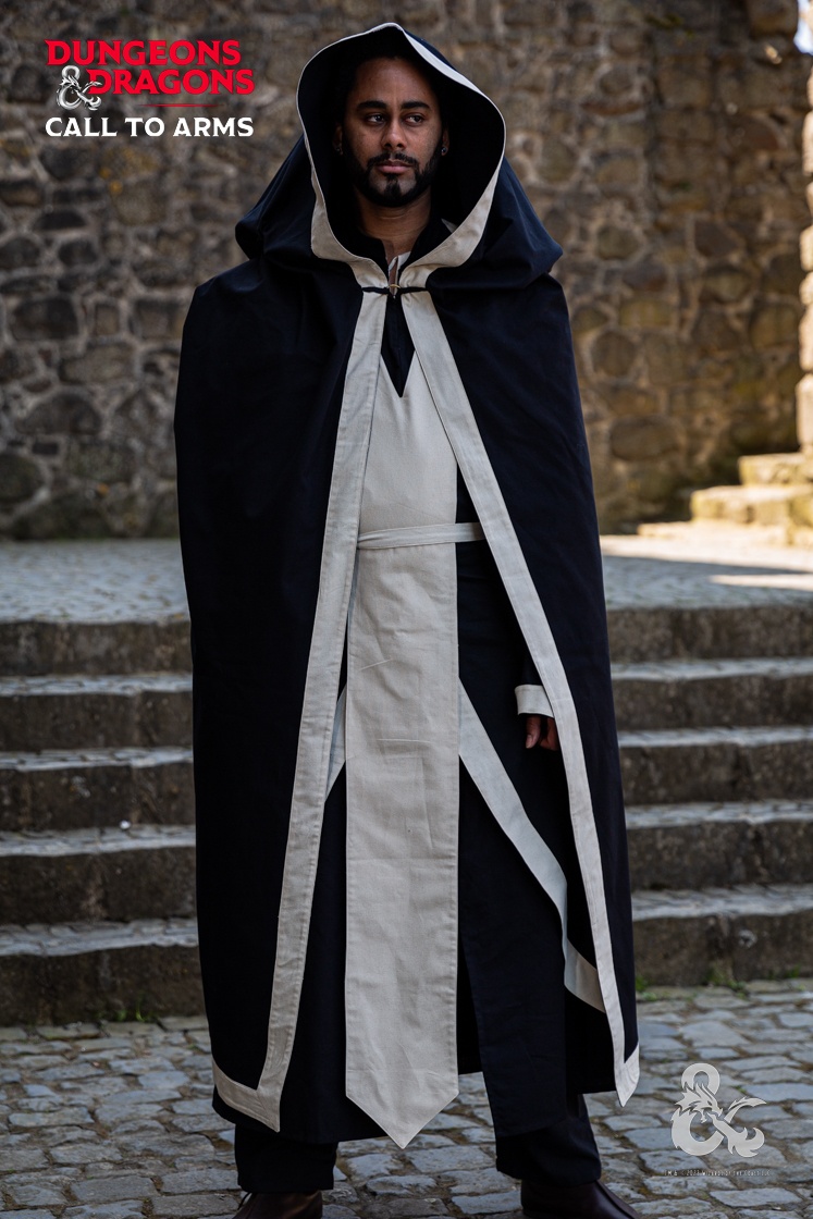 Hooded Medieval Cloak Hibernus - Black Raven Armoury